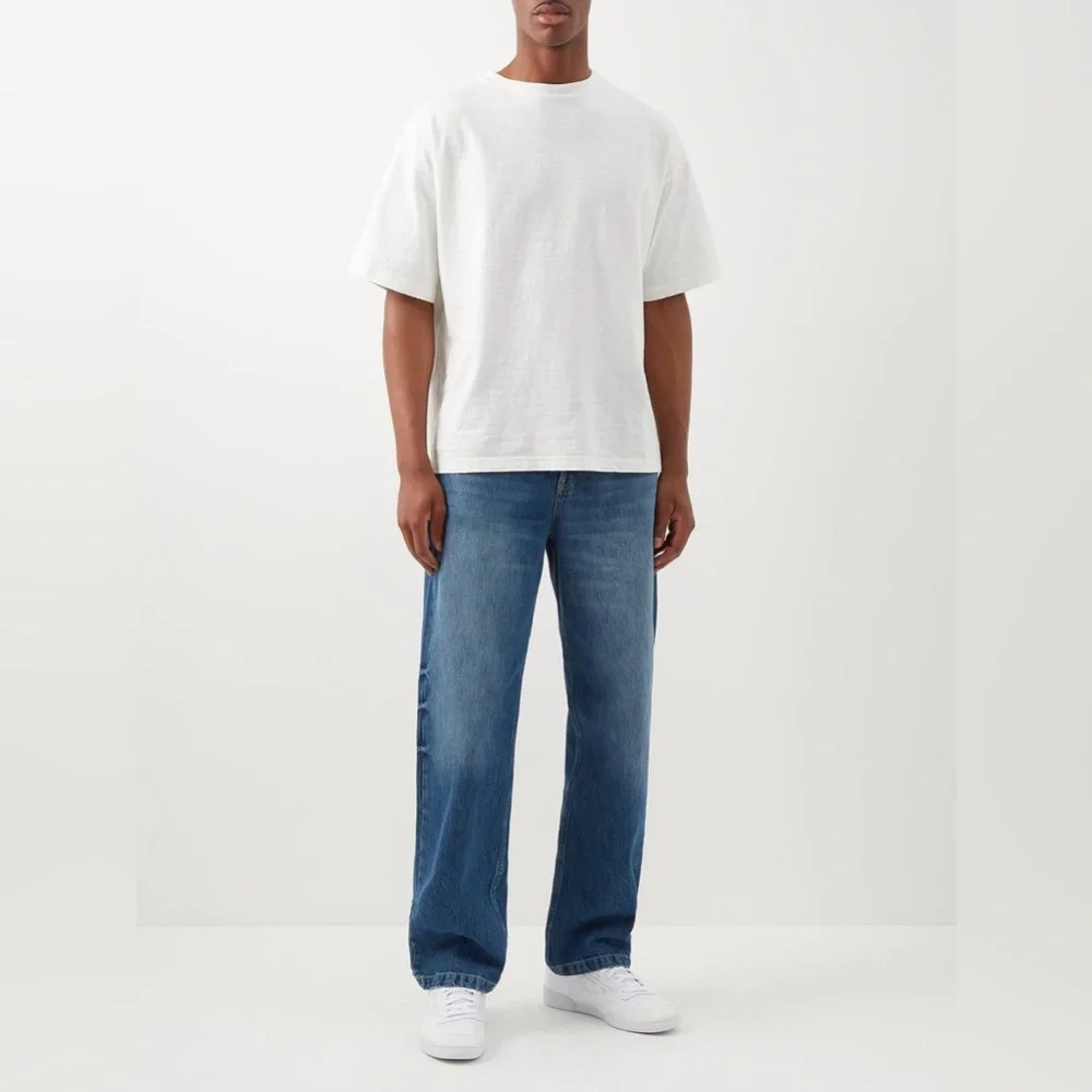 Raey Line Organic-cotton Straight leg Jeans Mens size 34